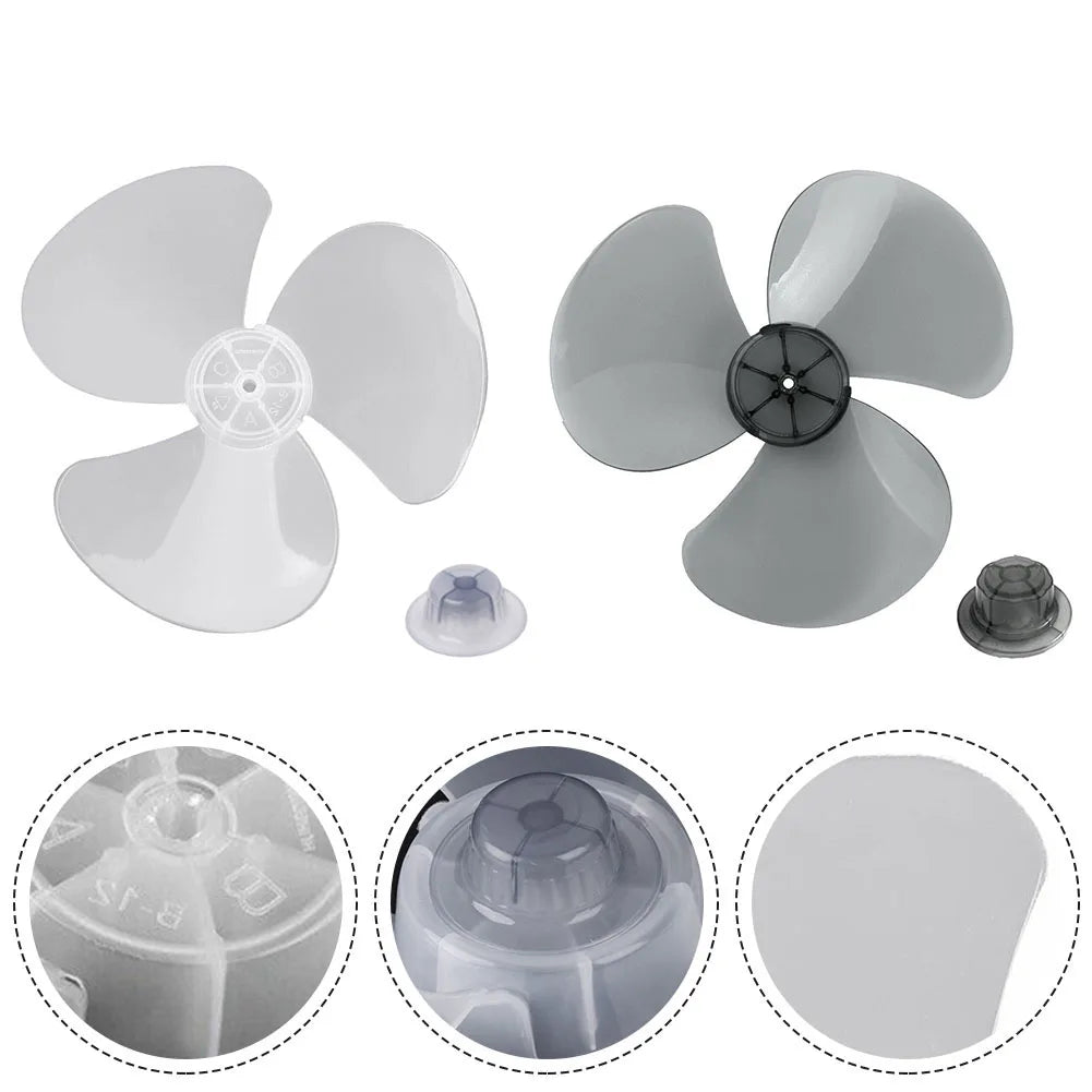 16-Inch 3-Blade Plastic Fan Blade with Nut Cover | Stand & Desk Fan