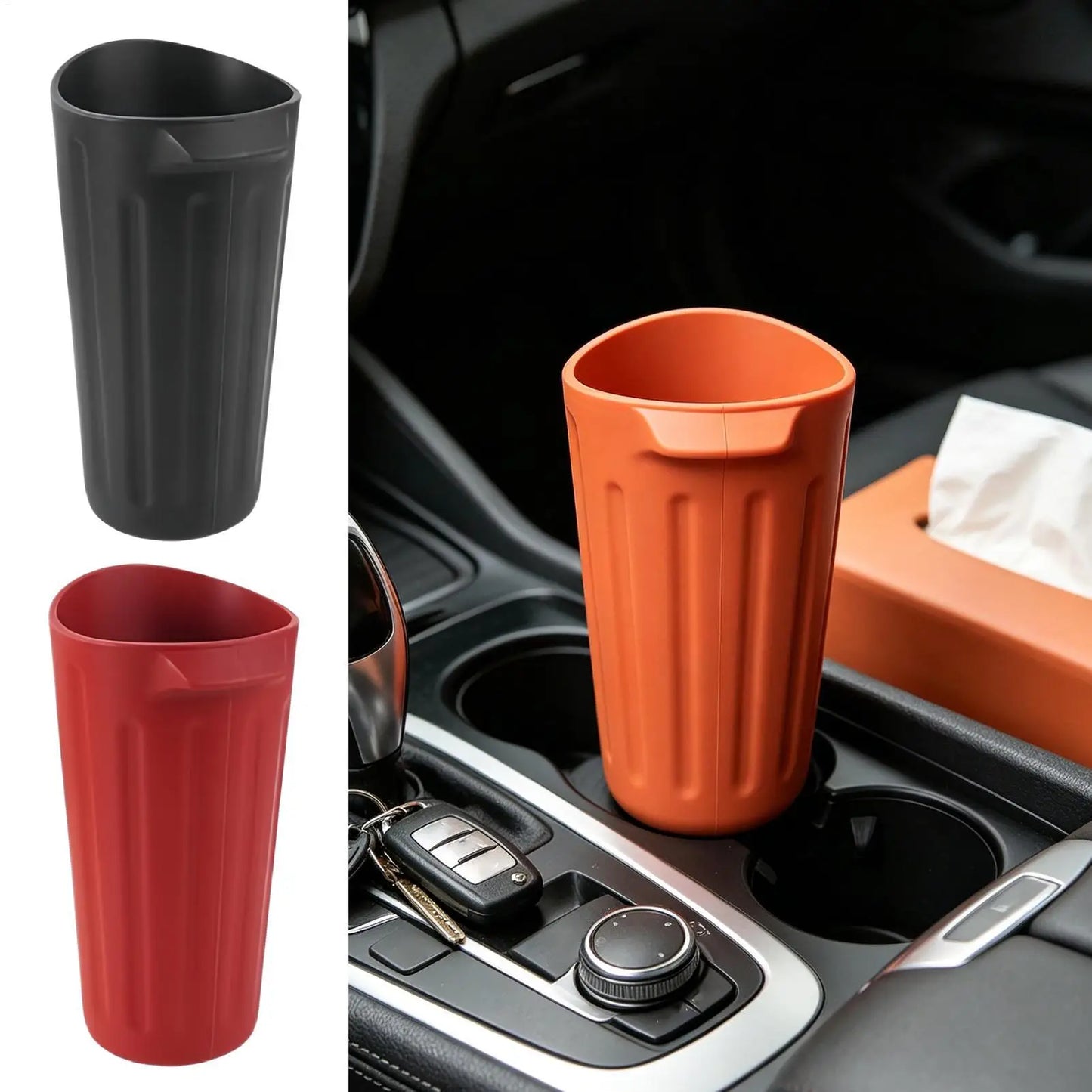 Mini Silicone Car Trash Can – Compact Auto Garbage Bin
