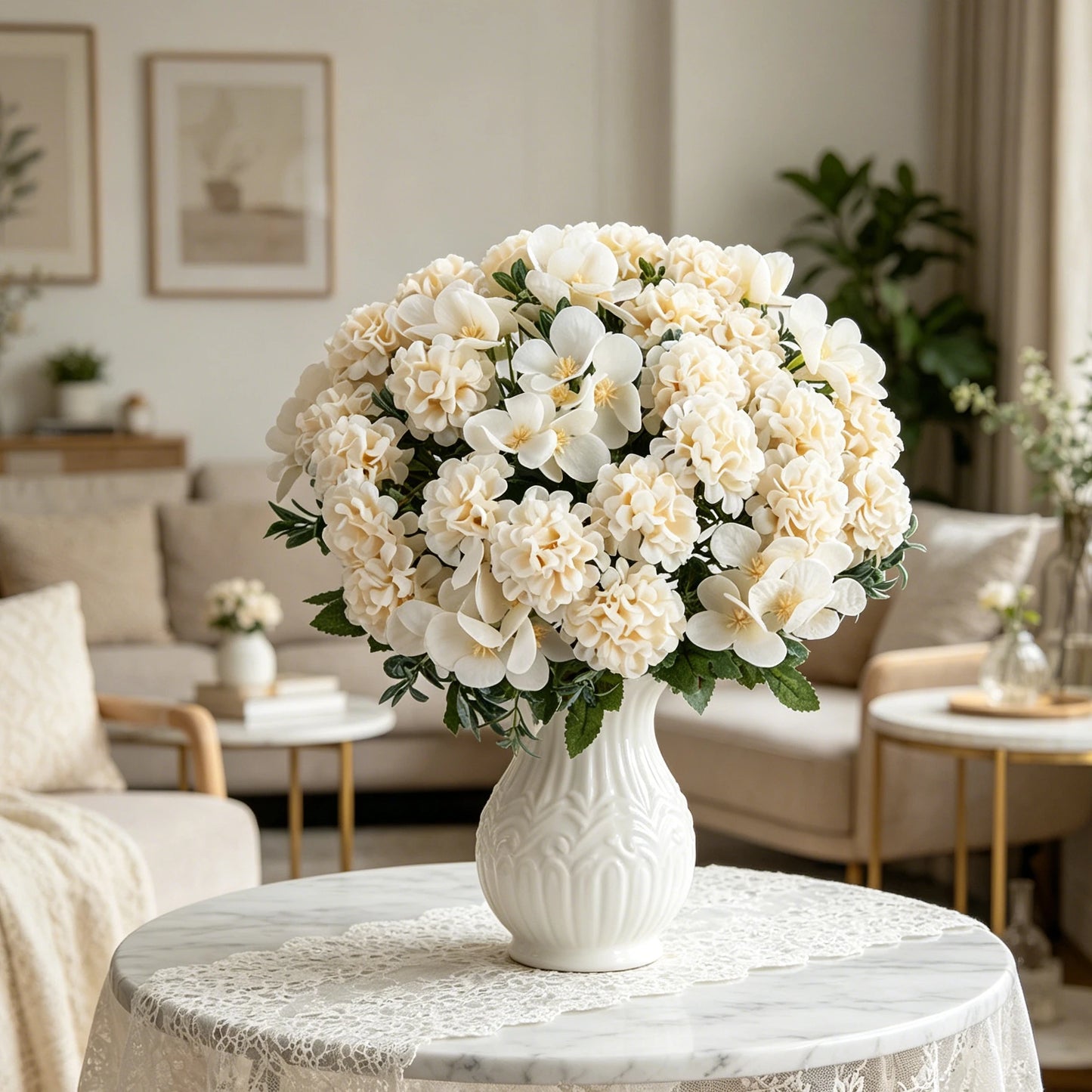 Artificial Silk Hydrangea Bouquet for Wedding & Home Decor
