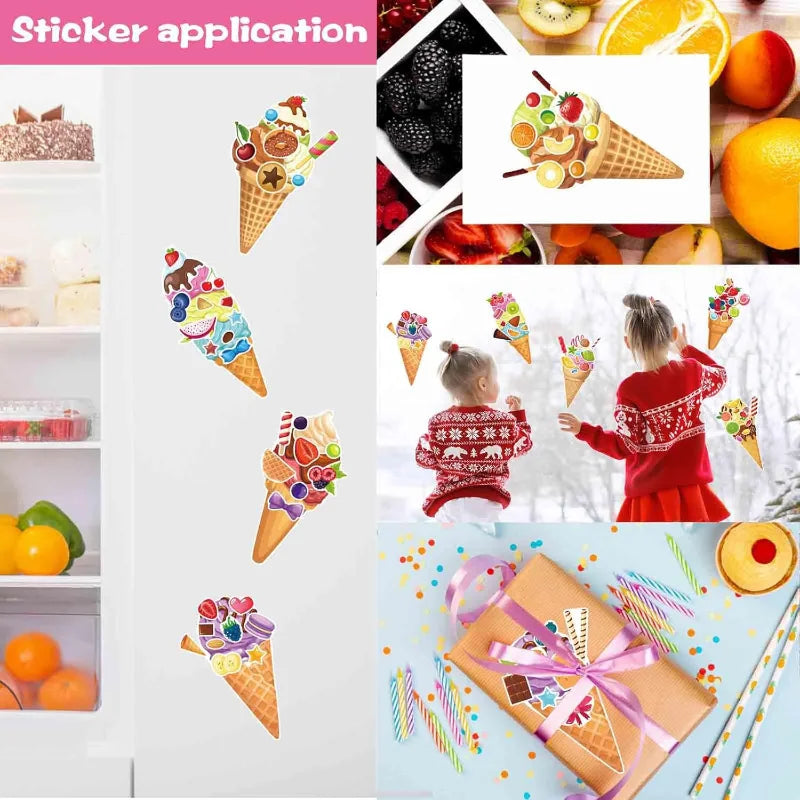 Cartoon Sweet Dessert Stickers Children DIY Toys Assembly Delicious