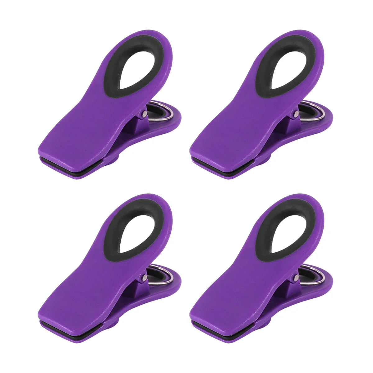 4/6/10 Pack Chip Clips, Magnetic Bag Clips with Air Tight Seal for Food Storage, Multicolor Peaceful Pleasures Health and Wellness 4pcs Purple
