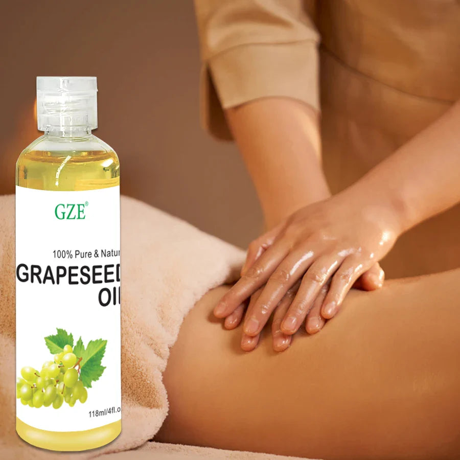 GZE Pure Grapeseed Oil – Vegan Skin & Hair Moisturizer 118ml