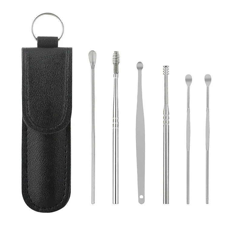 6-Piece Spiral Spring Ear Cleaning Kit | Safe Earwax Removal