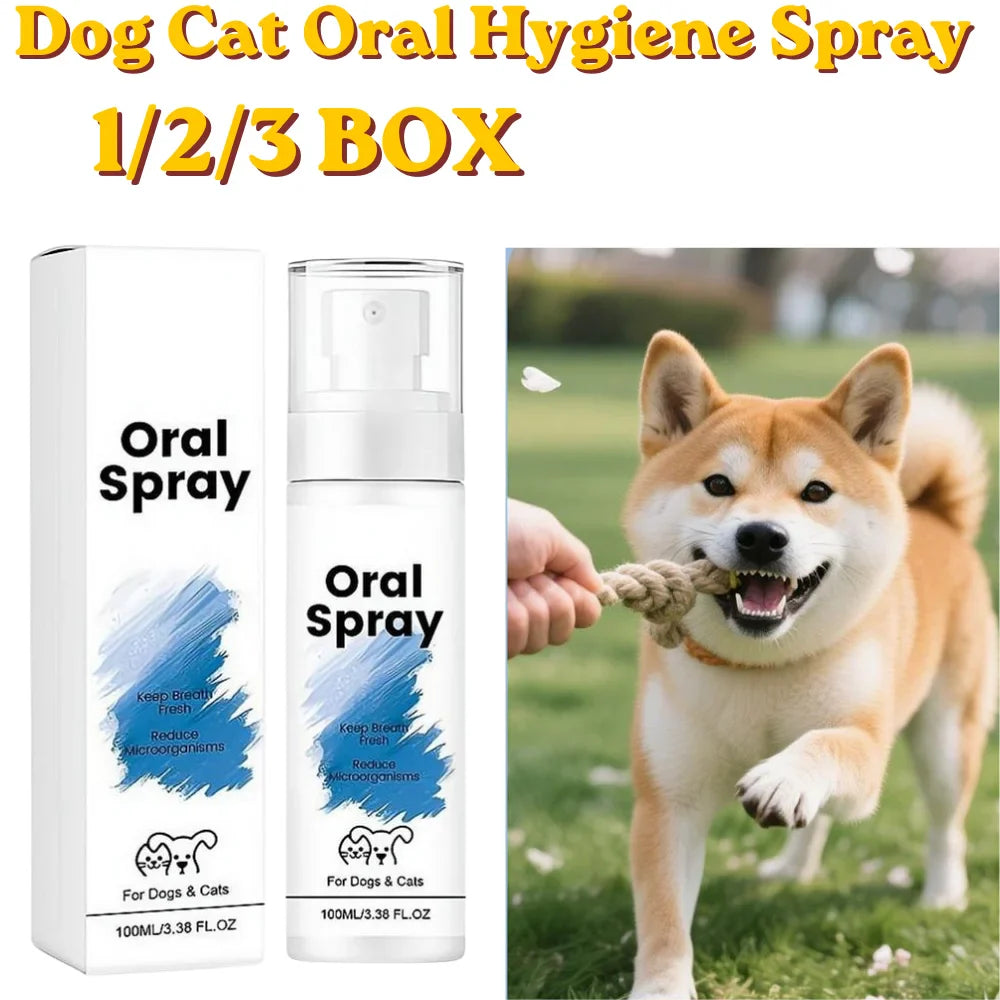 Pet Breath Spray for Dogs & Cats | Fresh Oral Hygiene 100ml