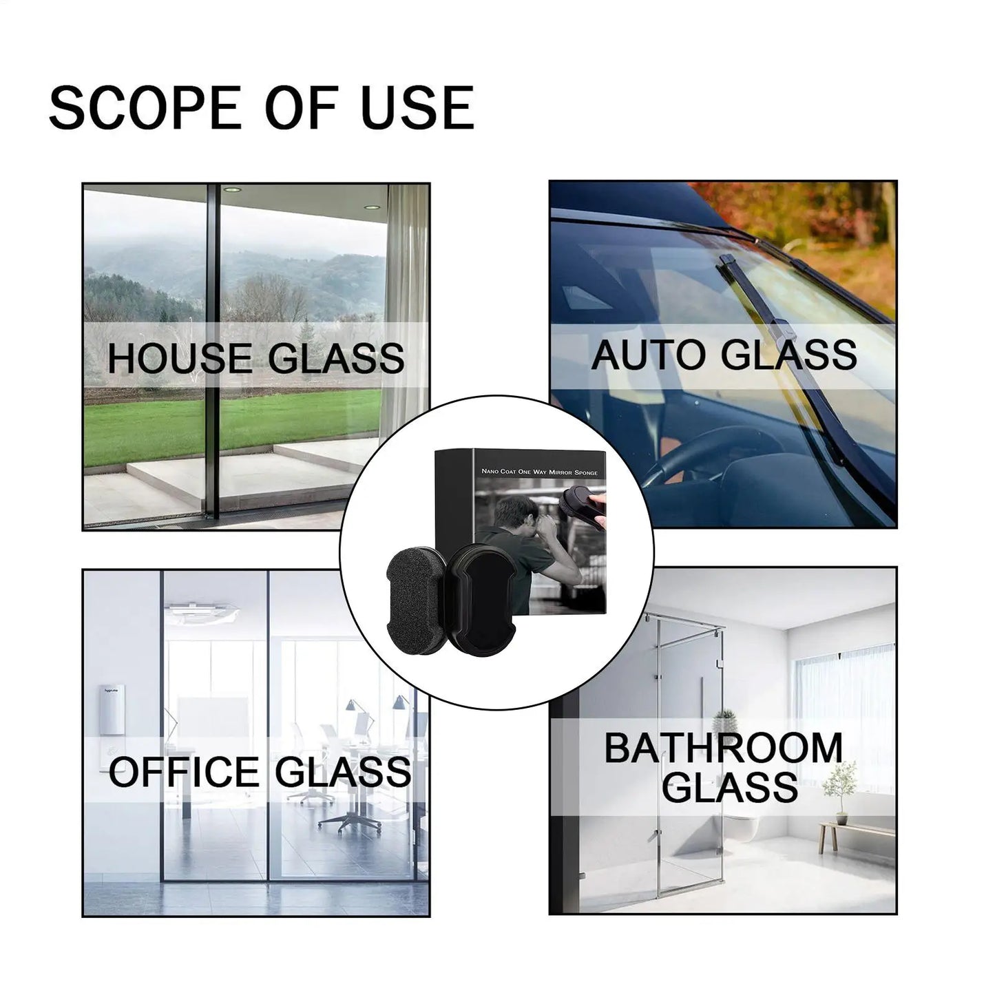 Dual-Use Window & Windshield Cleaning Sponge | Car & Home