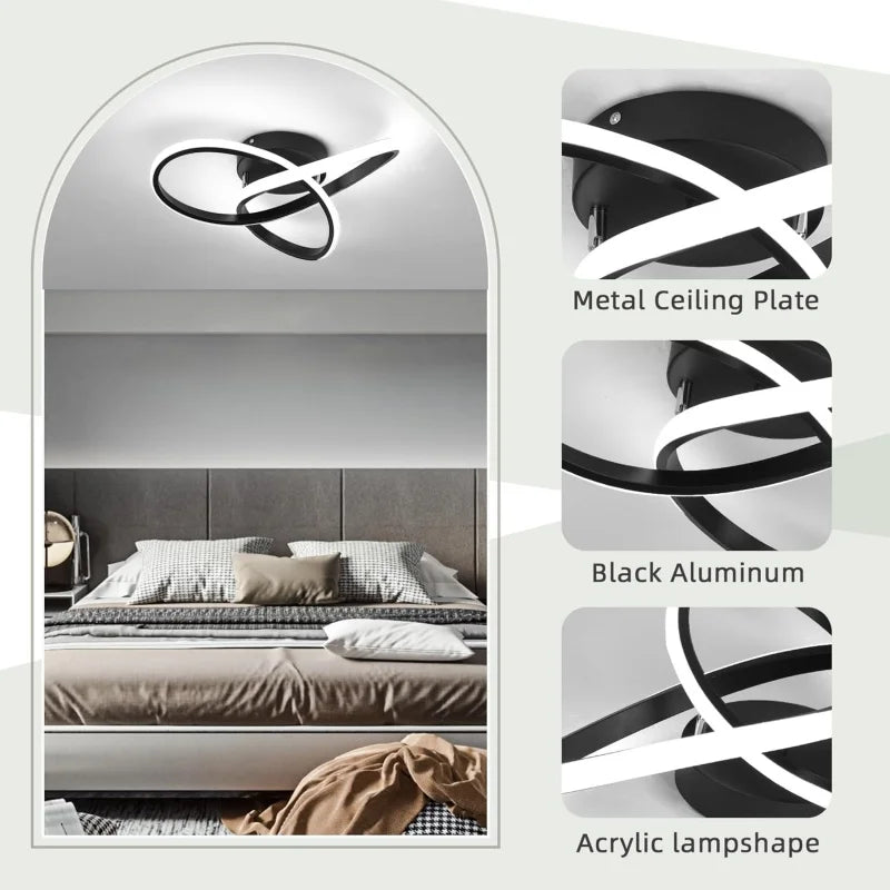 22W LED Flush Mount Ceiling Light | Modern Home Lamp