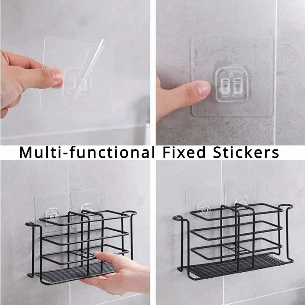 Adhesive Wire Rack Hooks 4-Pack | Kitchen Storage Organizer