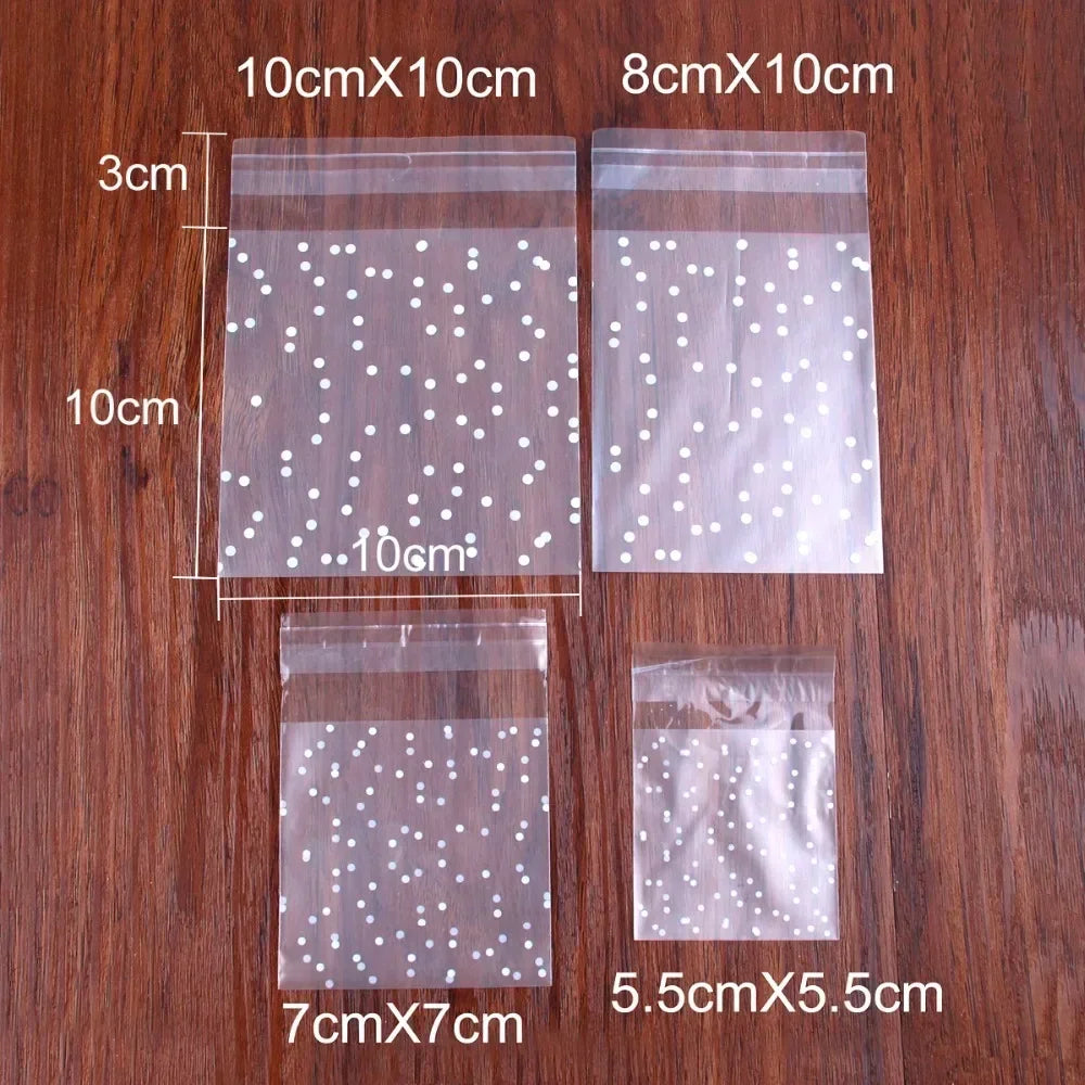 100pcs Christmas Self-Adhesive Candy Treat Bags – Party Packaging Party Favor Bags Peaceful Pleasures Health and Wellness