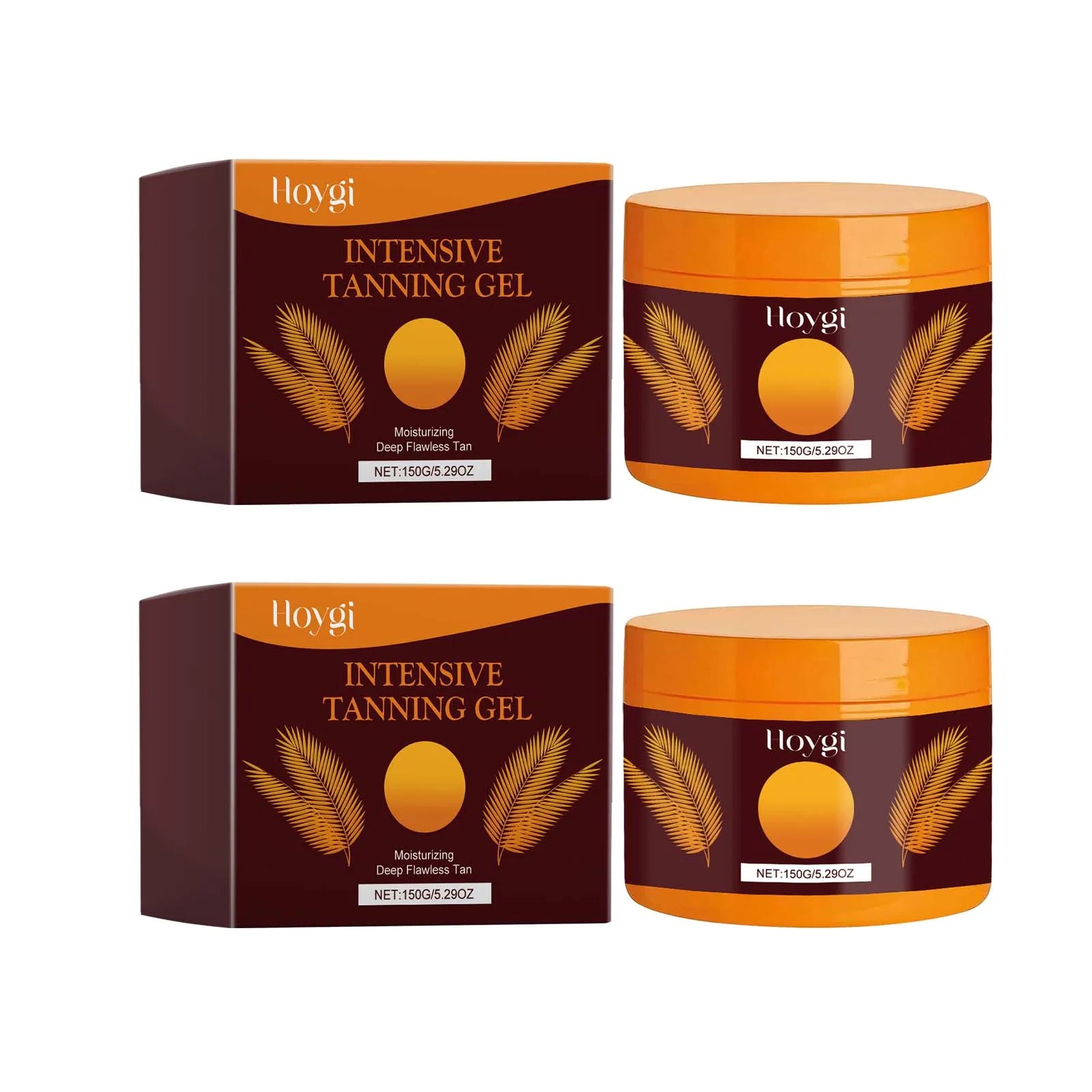 Sunless Self Tanning Gel – Natural Bronzer & Moisturizer 150g Peaceful Pleasures Health and Wellness 2 x 150ml Boxed
