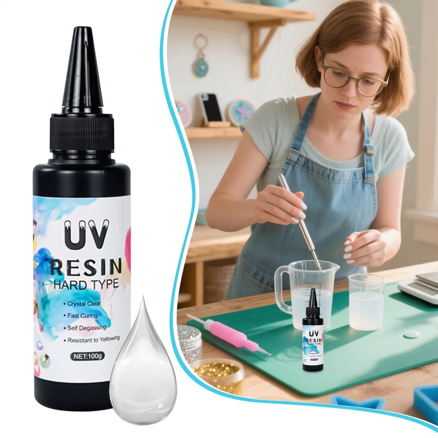 UV Resin Glue – Crystal Clear Fast-Curing Epoxy for Jewelry