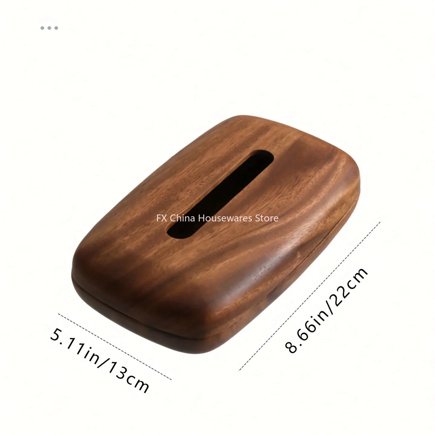 Walnut Wood Tissue Box Cover Holder, Modern Rectangular Design with Removable Lid, Minimalist Home Decor for Tabletop, Bathroom Peaceful Pleasures Health and Wellness