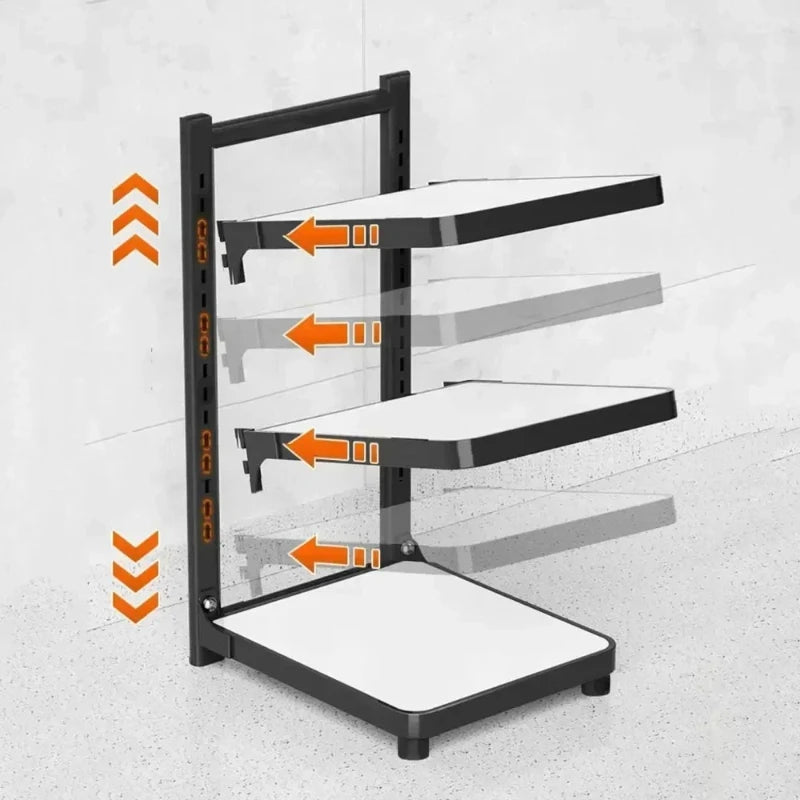 Multi-Layer Corner Kitchen Storage Rack | Carbon Steel
