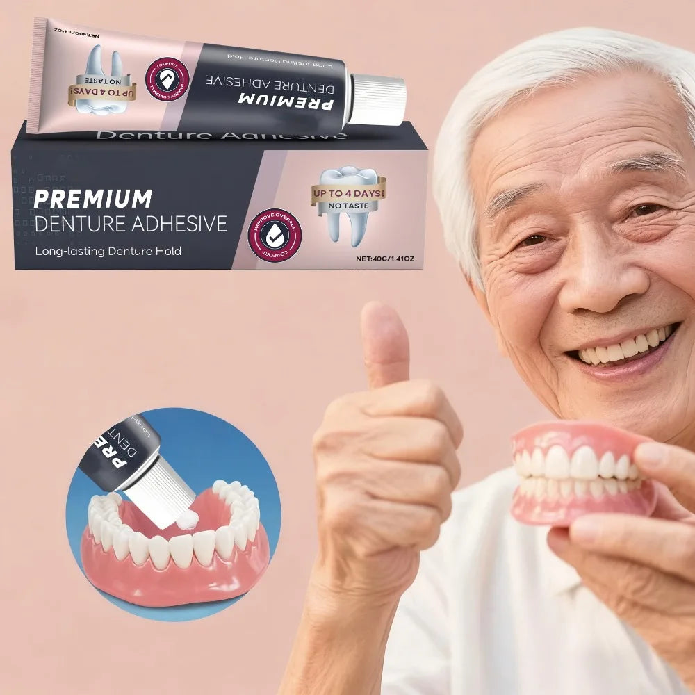 Comfort Denture Adhesives Glue Teeth Care Thermoplastic Denture Silicone Reline Kit Adhesive Cushion Friction Fixed Dentures. Peaceful Pleasures Health and Wellness
