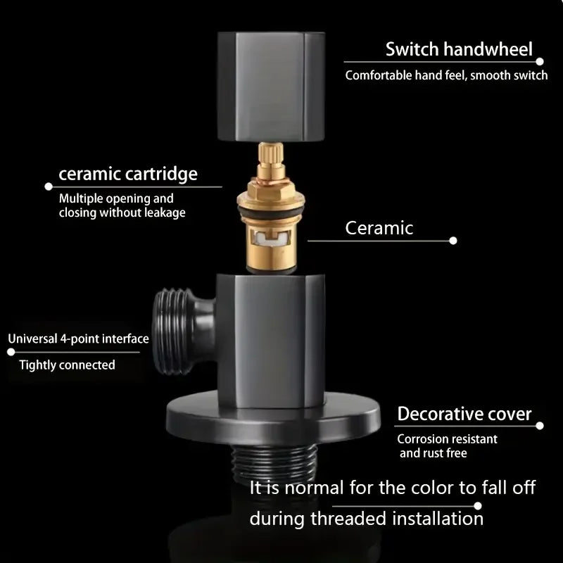 Mini Brass Tee Valve – Gold & Silver, Universal Threads
