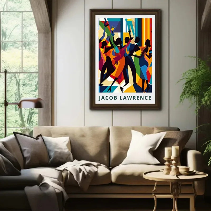 Minimalist Jacob-Lawrence The Migration African American Classic Exhibition Poster Canvas Painting Wall Pictures Home Decor Peaceful Pleasures Health and Wellness