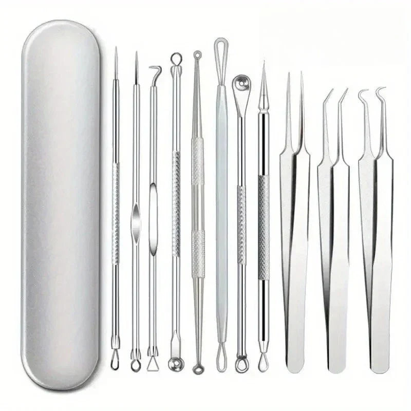 Stainless Steel Blackhead & Blemish Removal Tool Set
