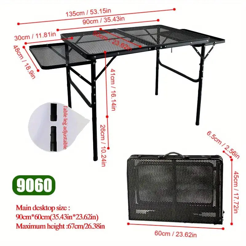 Aluminum Alloy Folding Camping Table | Height Adjustable Portable