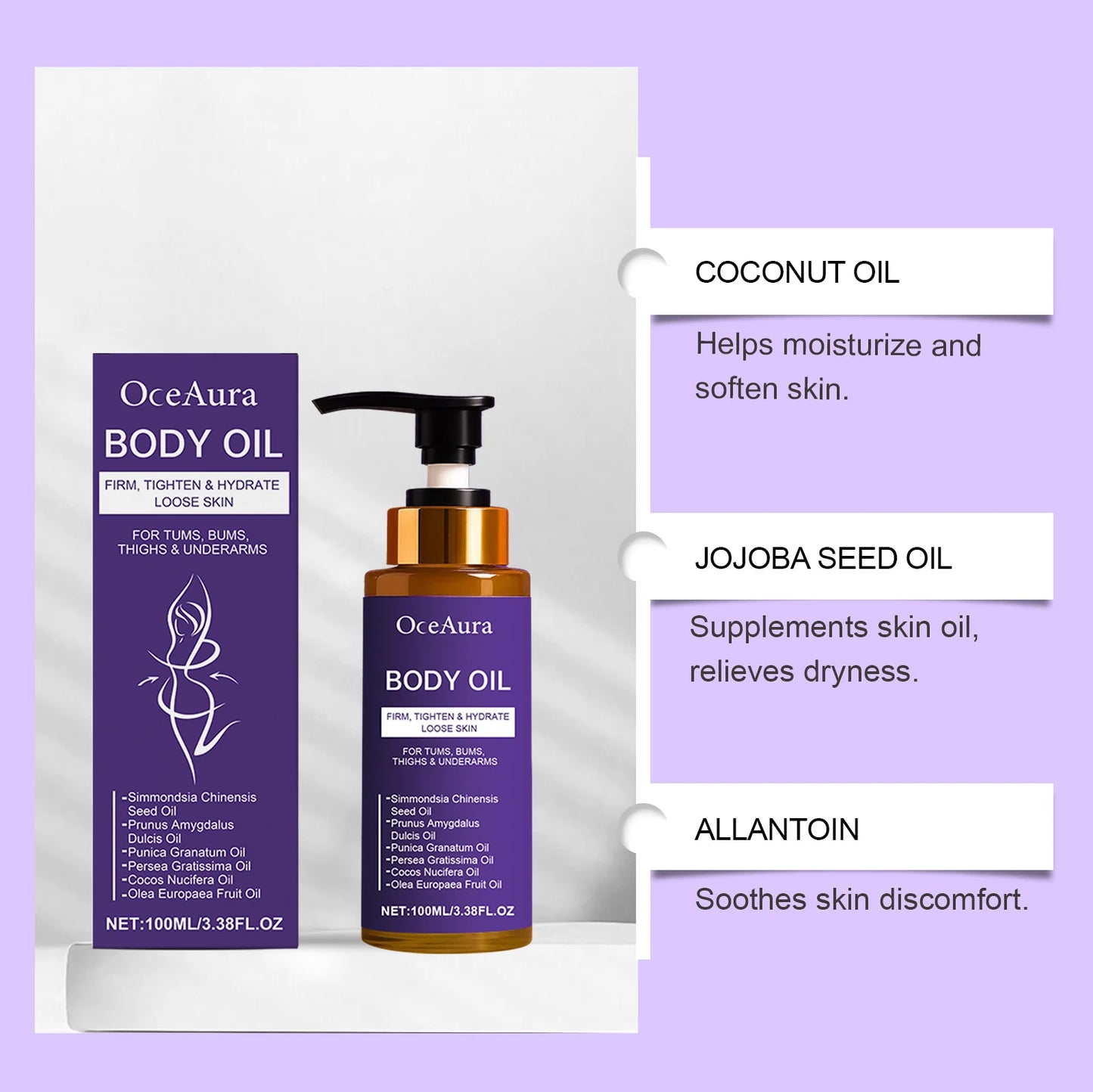 OceAura Luxury Dry Body Oil – Deep Moisturizing & Nourishing