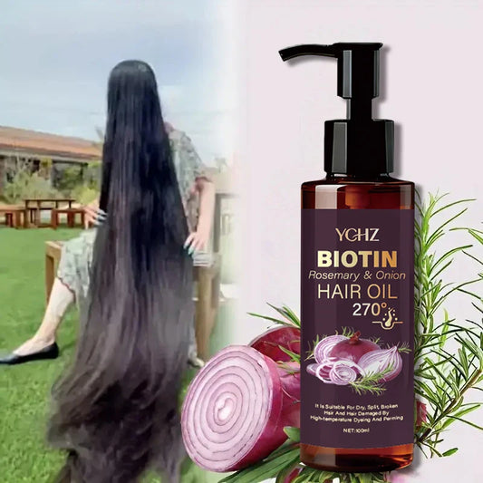 Biotin Hair Oil with Rosemary & Onion – Smooth Silky Hair Nourishing Hair Oil Oasis Select
