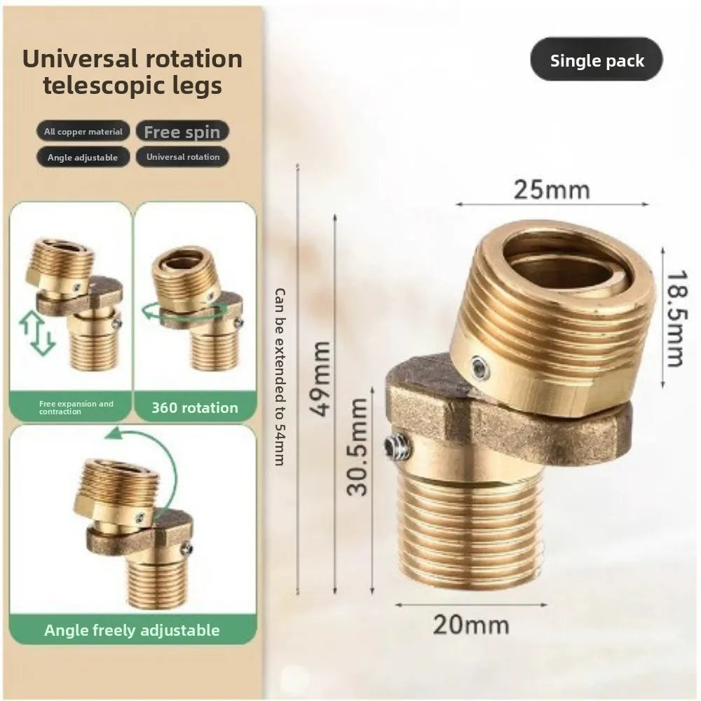 Brass Angled Shower Faucet Adapter | Wall Mounted Angle Adjust