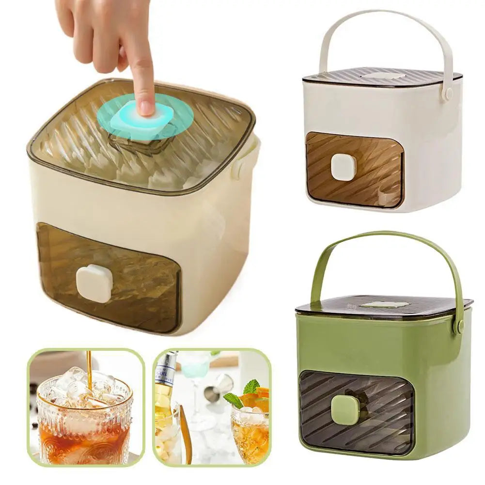 48-Grid Ice Cube Maker | One-Touch Release & Storage Drawer