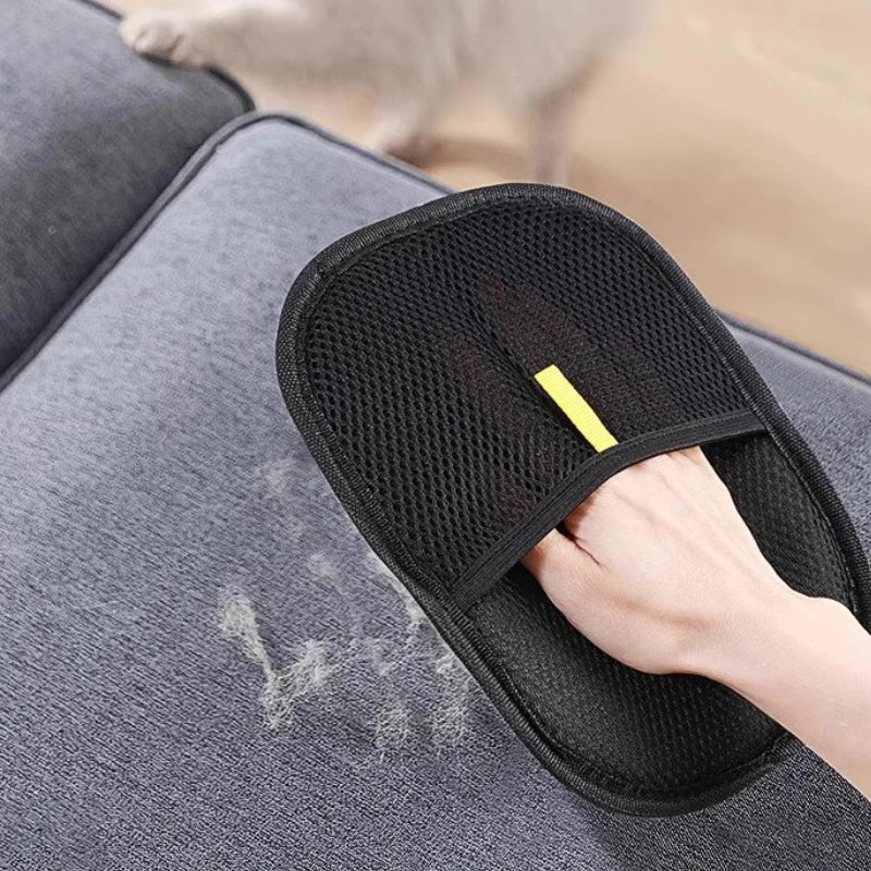 Pet Hair Removal Tool Reusable Static Removal Gloves, Double-Sided Grooming Gloves for Pets Removes Pet Fur Hair for Carpets Peaceful Pleasures Health and Wellness