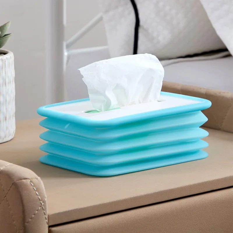 Luminous Paper Towel Box Desktop Silent Coreless Roll Paper Box Paper Tissue Box Automatic Downward Compression Telescopic Thin Peaceful Pleasures Health and Wellness