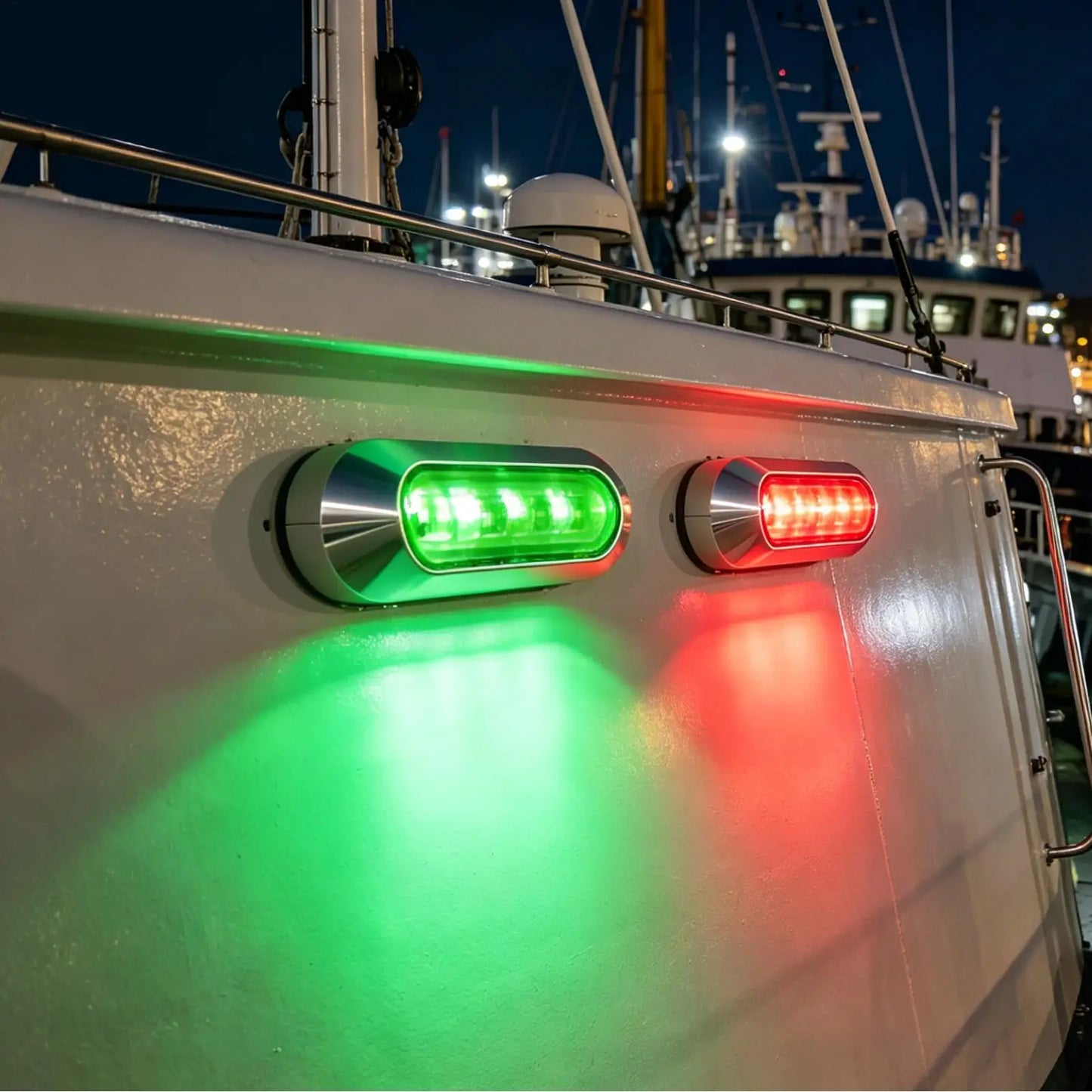 Marine Navigation Lights 2pcs Red And Green LED IP67 Waterproof 12-24V For Sea Fishing Sailing Yachting Cruising Docking Peaceful Pleasures Health and Wellness