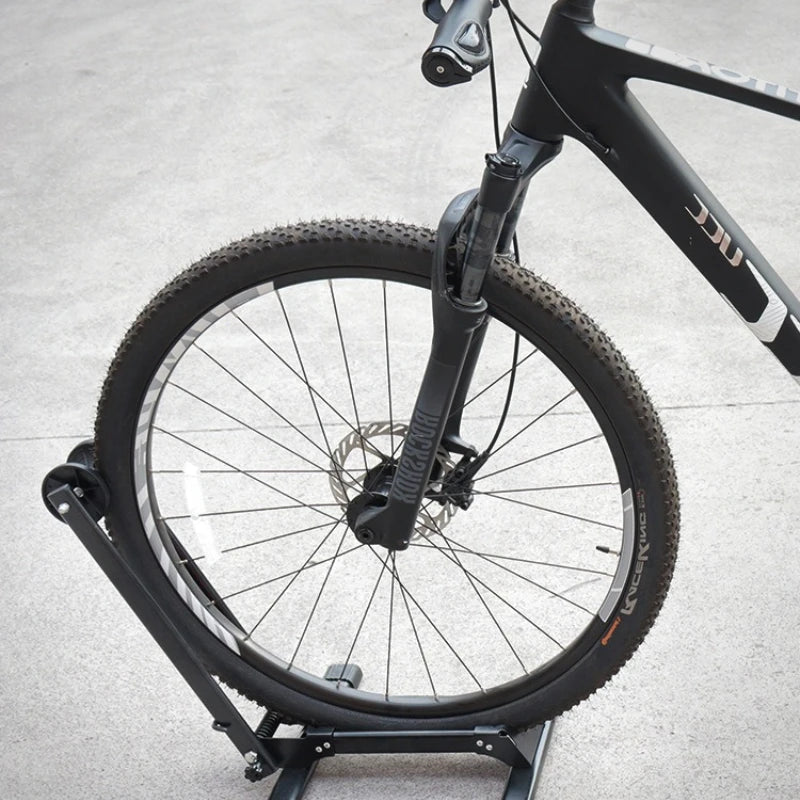 Folding Bike Parking & Repair Stand | Portable Mountain Bike Bike Repair Stand Peaceful Pleasures Health and Wellness