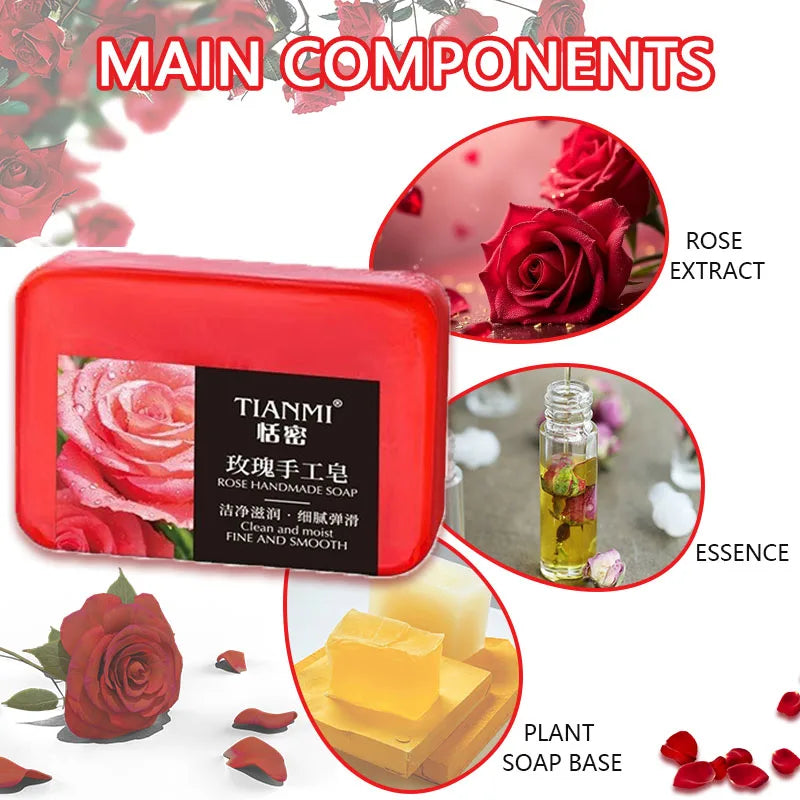 Rose Essential Oil Soap – Deep Cleanse & Moisturize Face & Body