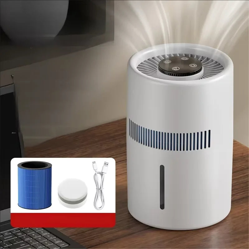 HOMEFISH Fog-Free Desktop Humidifier & Air Purifier | Home, Car