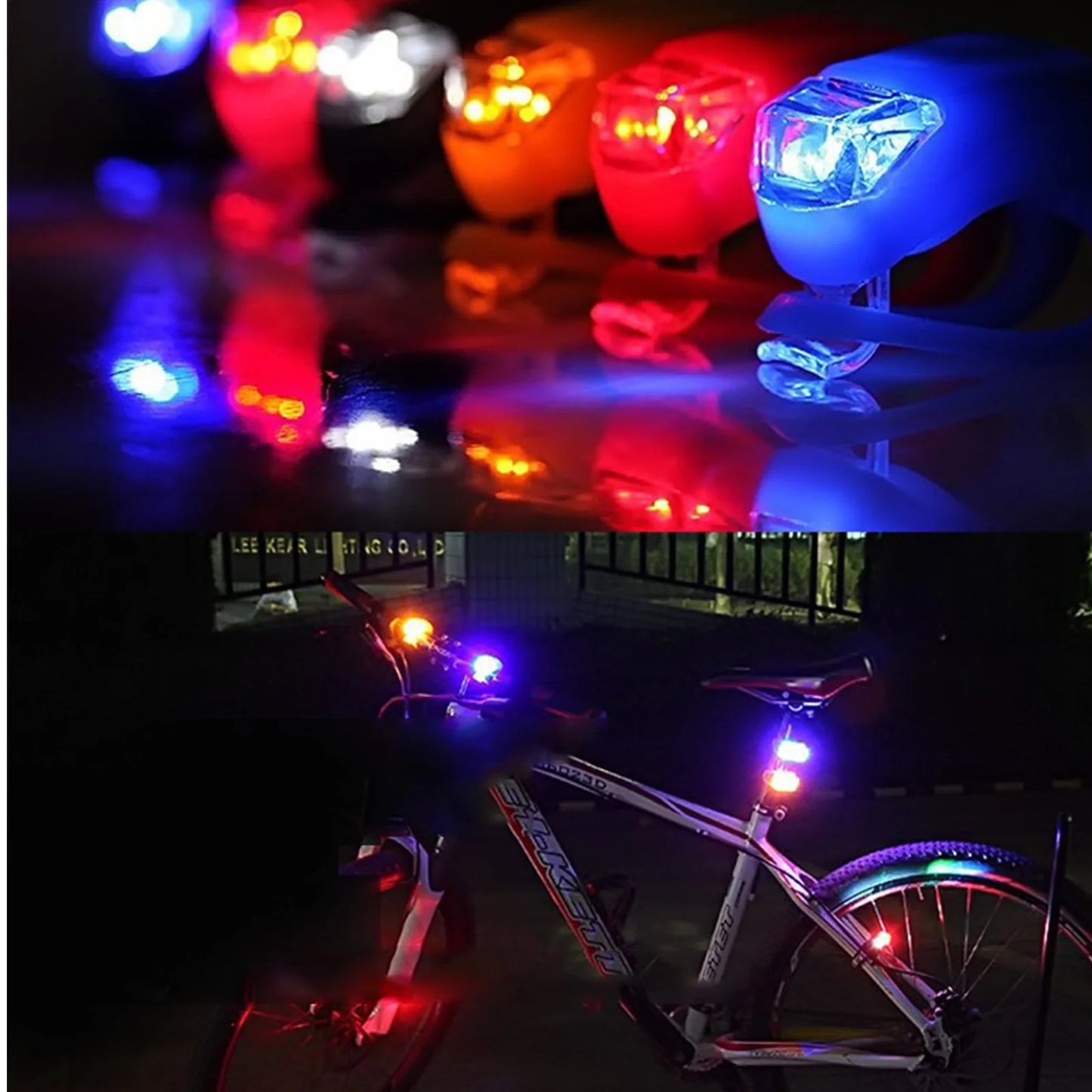 LED Bike Lights Waterproof Bicycle Head Front Light Cycling Wheel Flash Rear Lamp Night Warning Taillight Bicycle Accessories Peaceful Pleasures Health and Wellness