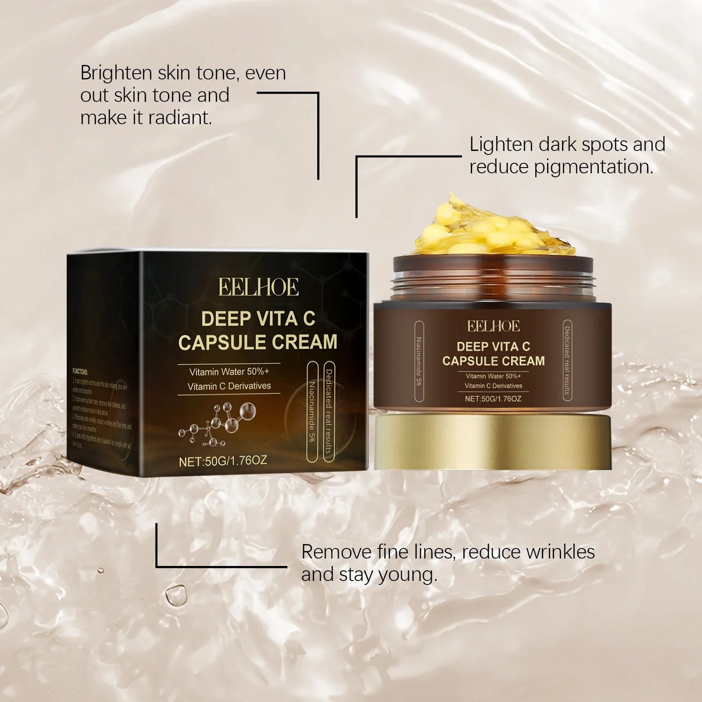 EELHOE Vitamin C Capsule Cream – Brighten & Firm Skin 50g
