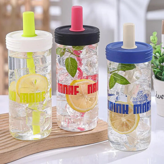 2026 New 650ML Water Bottles Straw Cup Juice Milk Plastic Cup with Lid Straw Bubble Tea Coffee Cups Large Capacity Drinkware Peaceful Pleasures Health and Wellness