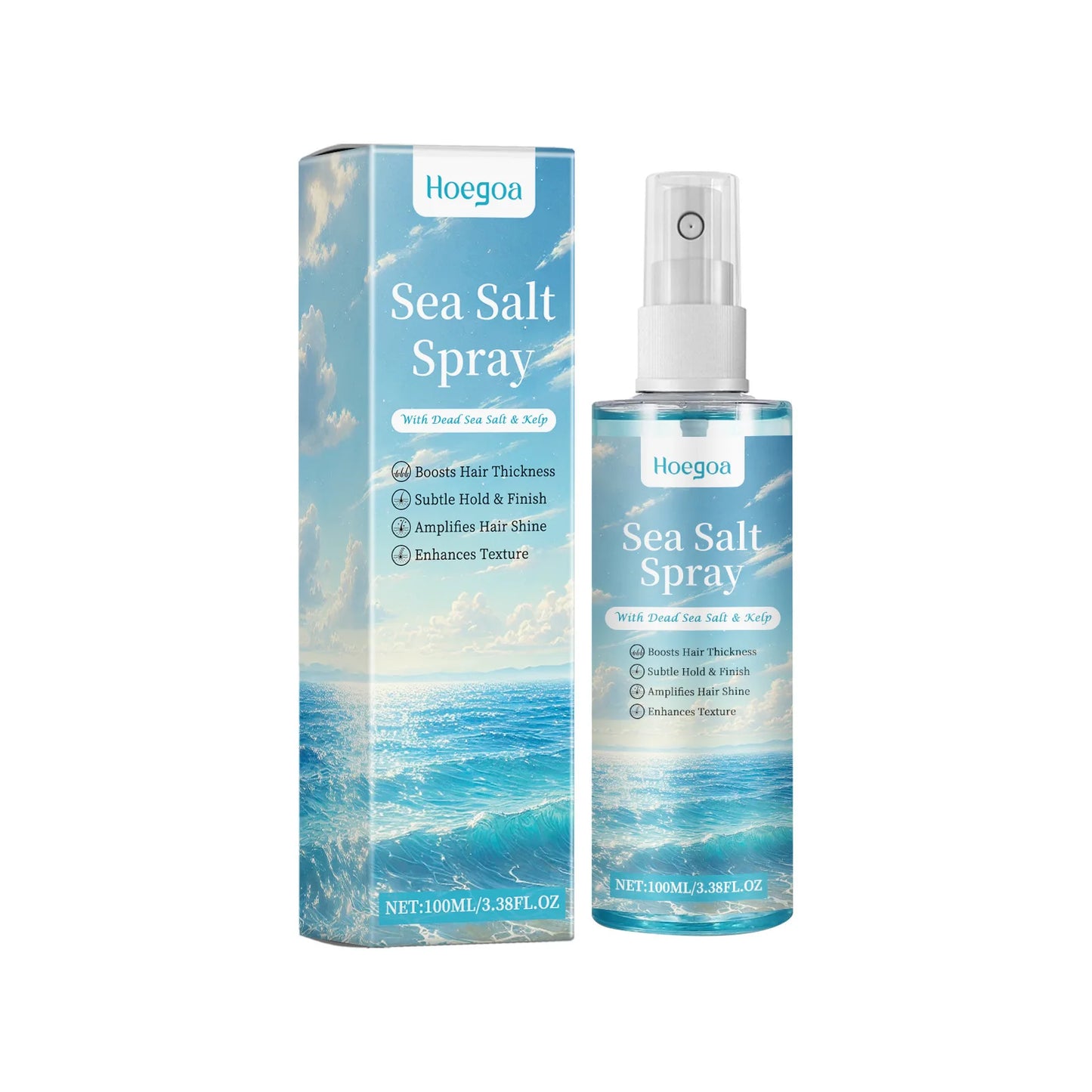 HOEGOA Sea Salt Hair Spray – Strong Hold, Volume & Curls
