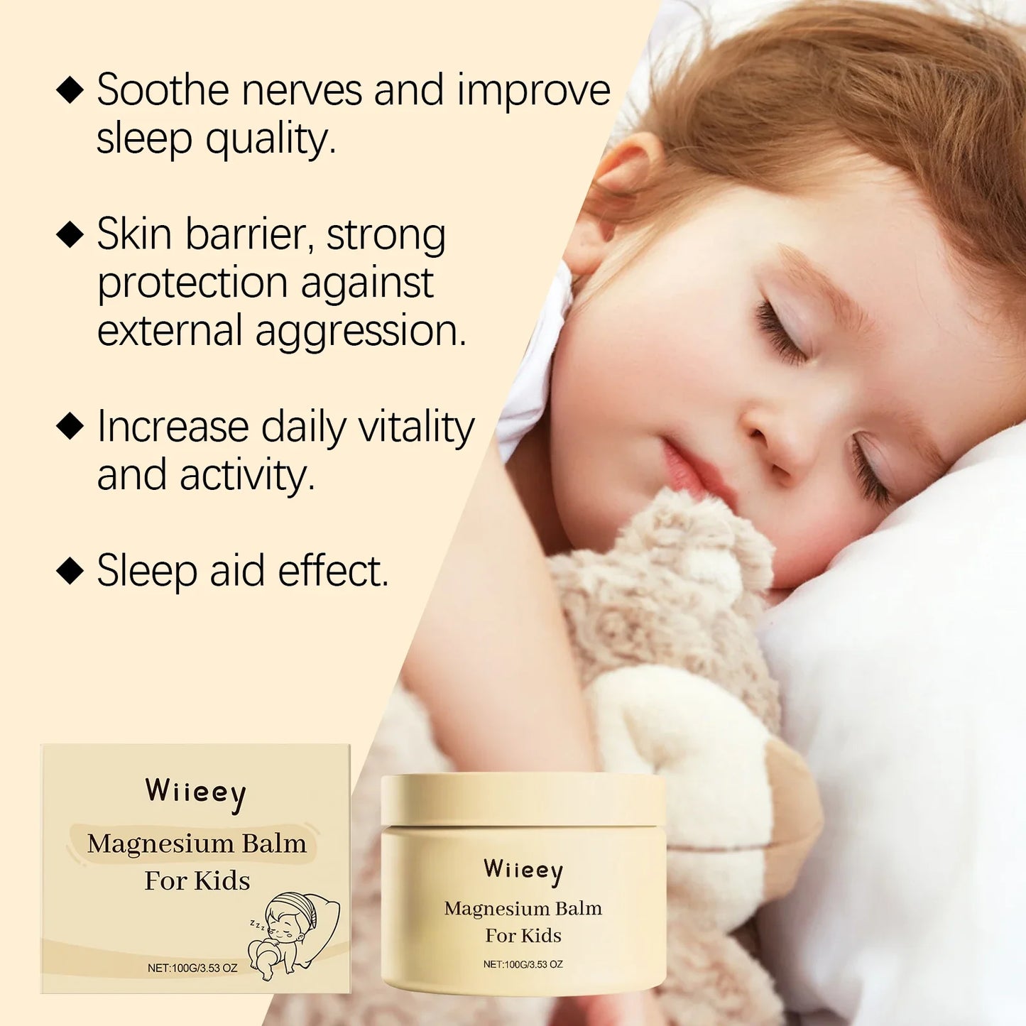 Wiieey Kids Lavender Magnesium Balm – Calming Moisturizing Lotion