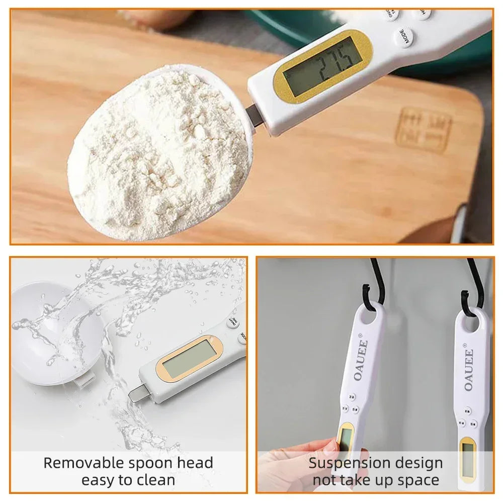 Mini Electronic Precision Digital Spoon Scale 500g 0.1g LCD Digital Measuring Food Flour Milk Coffee Scale Kitchen Tool Peaceful Pleasures Health and Wellness