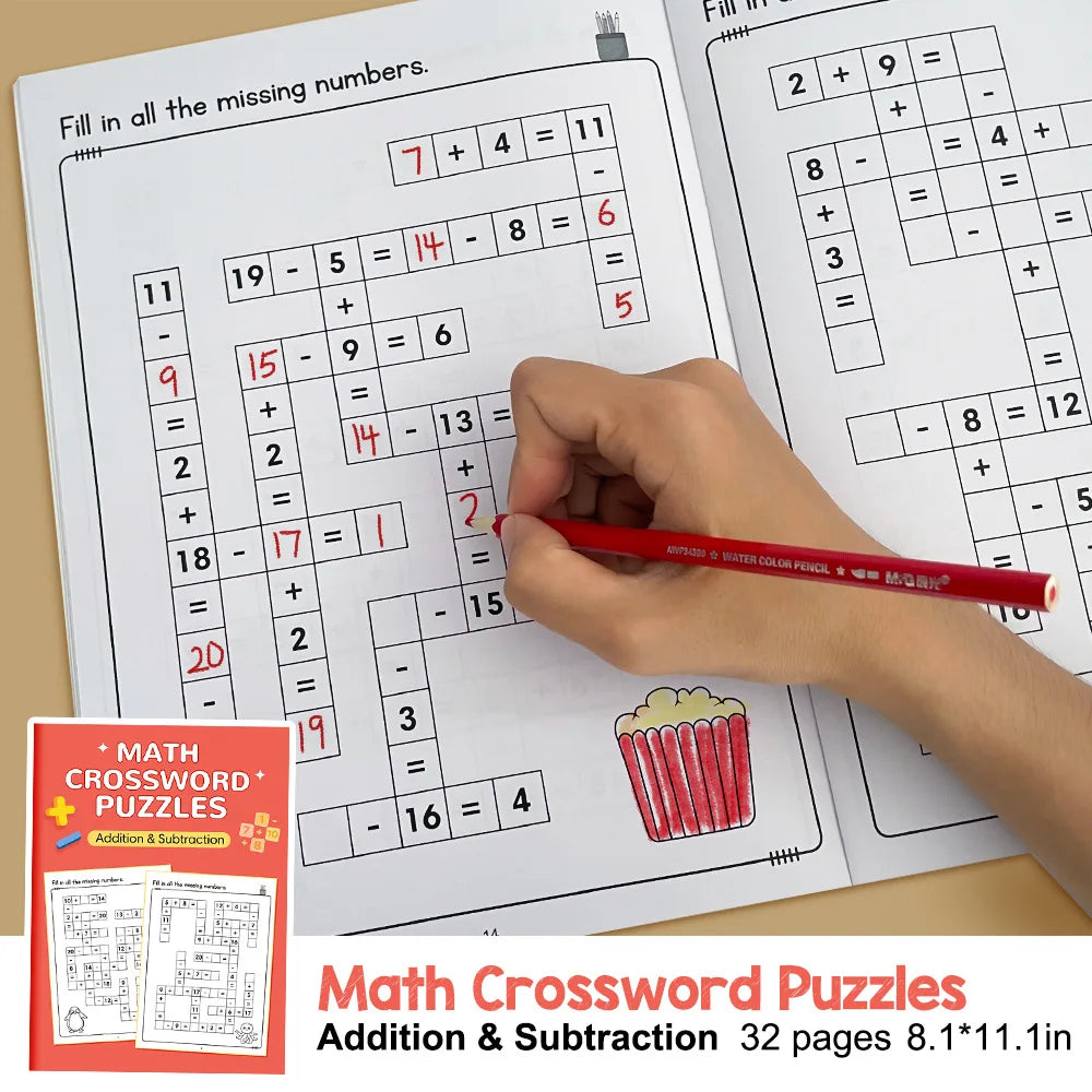 Math Crossword Puzzles Addition Subtraction Multiplication Division