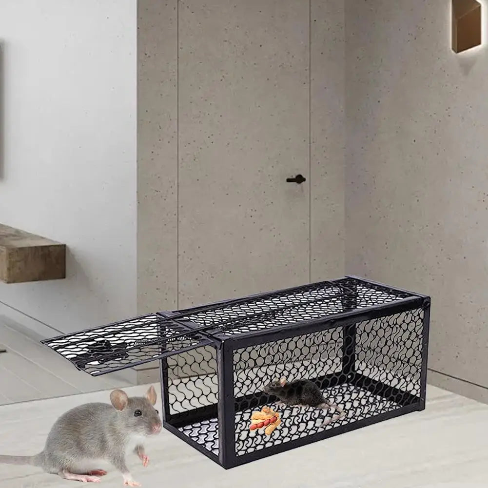 Self-Locking Metal Rat Trap Cage – Indoor & Outdoor Mouse Catcher