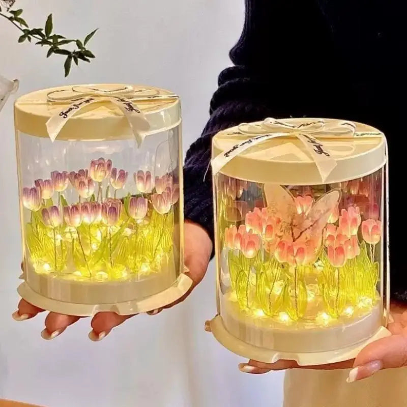 DIY Tulip Night Light Lamp – Handmade Craft Flower Decor Gift DIY Craft Night Light Peaceful Pleasures Health and Wellness
