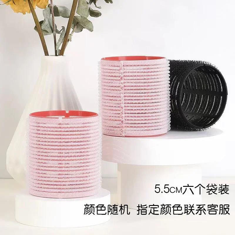 6Pcs Hair Rollers Heatless Curlers No Heat Hair Bangs Volume Salon Hairdressing Curlers Sticky Hair Styling Tool Peaceful Pleasures Health and Wellness 5.5cm-random-6pcs