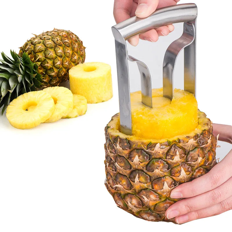 Stainless Steel Pineapple Peeler Flesh Remover Pineapple Knife Eye Remover and Skin Peeler Core Remover Home Kitchen Fruit Tools Peaceful Pleasures Health and Wellness
