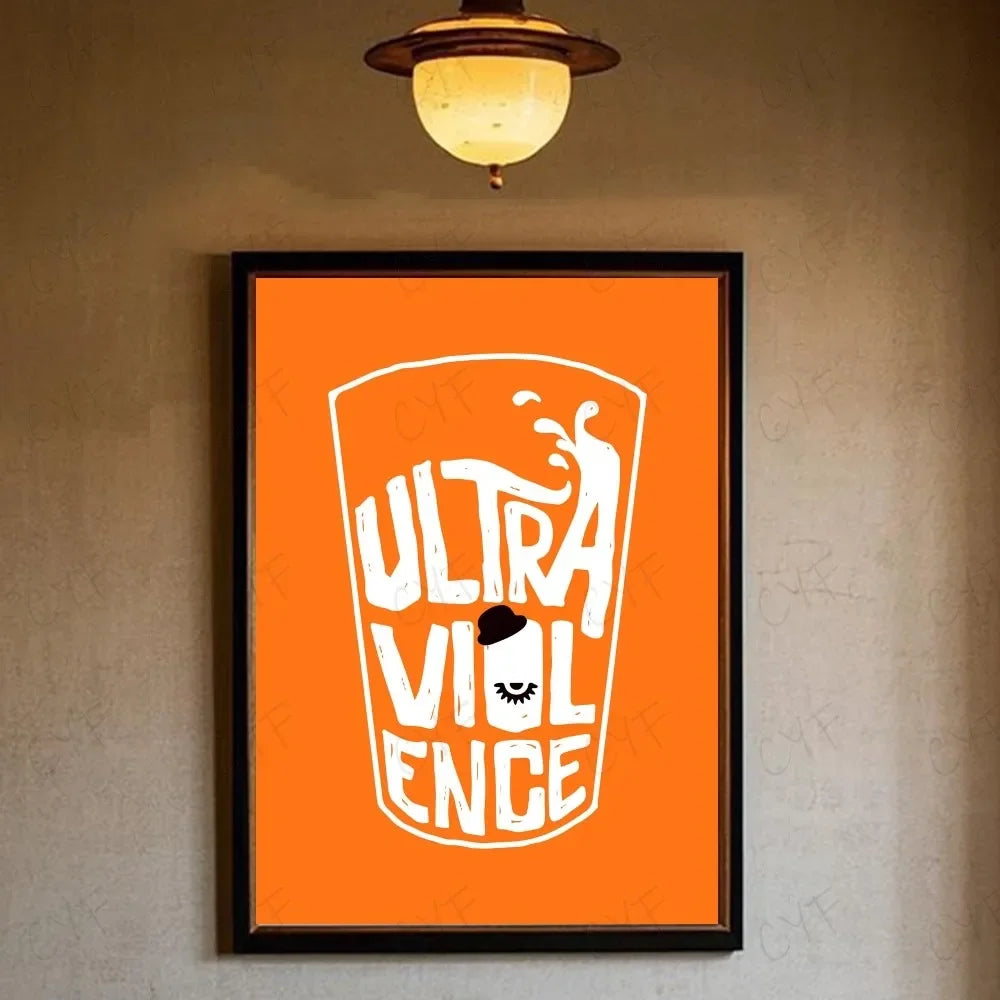 A Clockwork Orange Retro Movie Canvas Wall Art Poster | Unframed