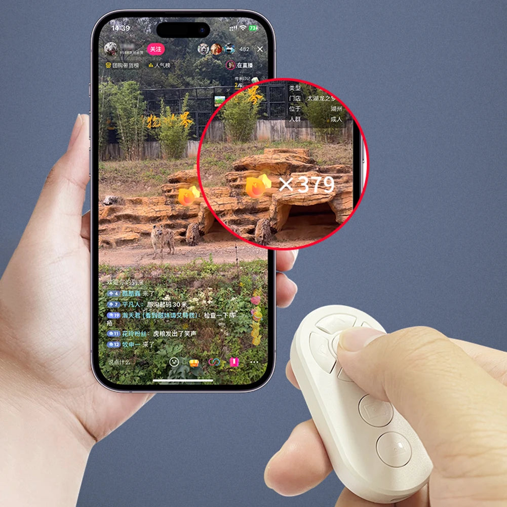 7 Buttons Remote Controller Rechargeable Bluetooth Smart Remote Selfie Stick Camera Controller for ios Android Photos and Videos Peaceful Pleasures Health and Wellness