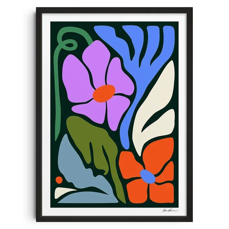 Retro Abstract Canvas Wall Art Print | Home & Living Room Decor