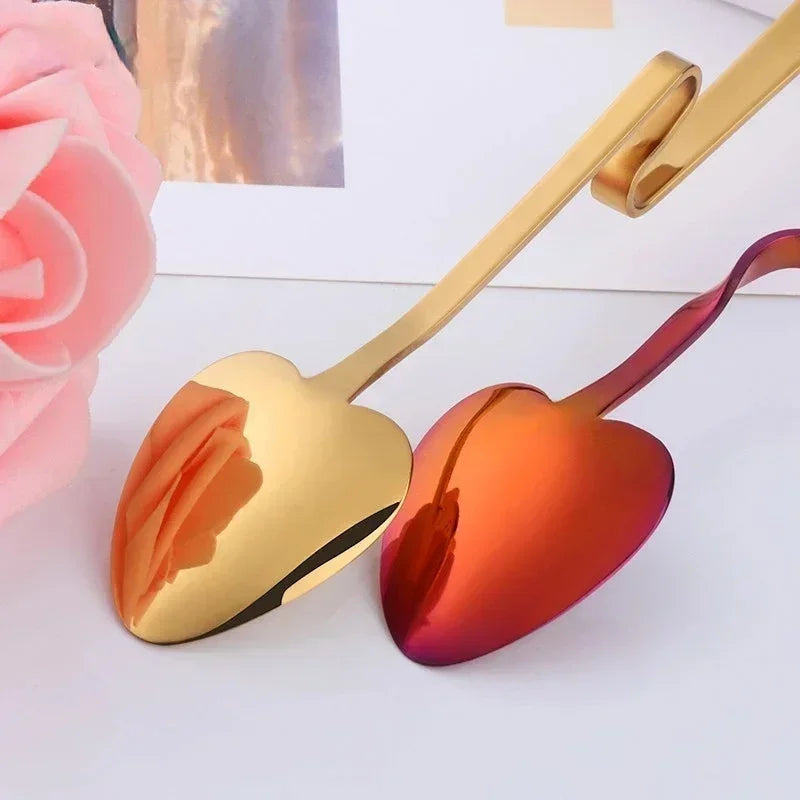 Coffee Spoon Honey Shape Creative Tea Cup Hanging Spoons Stainless