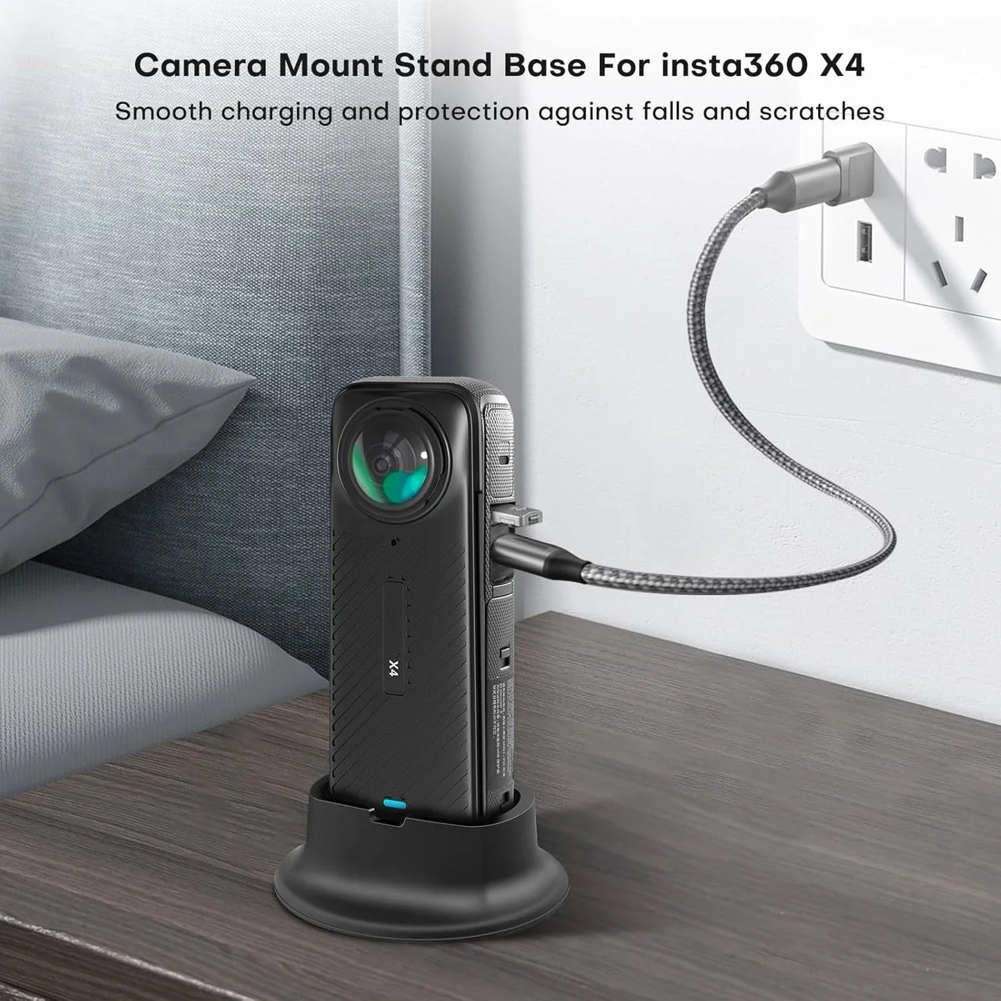 Silicone Desktop Stand & Lens Cover for Insta360 X4