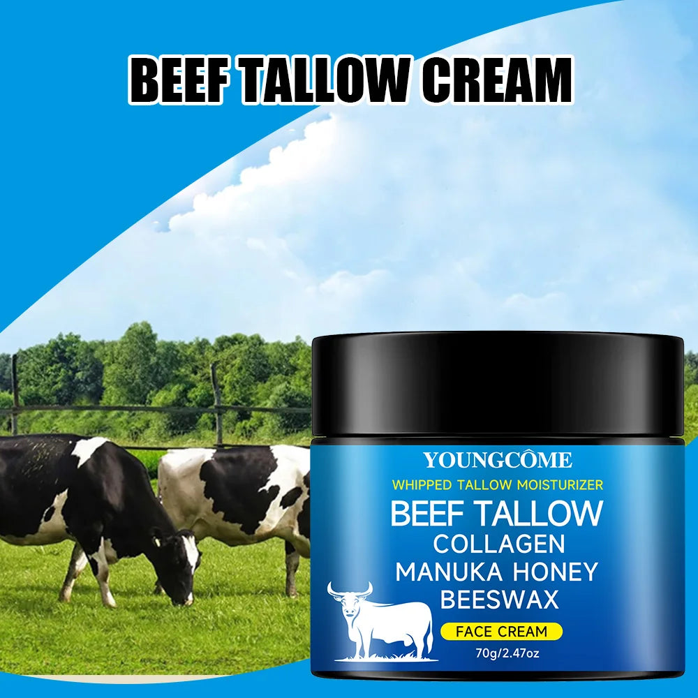Tallow face cream raw Honayolive oil Anti Aging Face Cream Wrinkle Remover Collagenr Smooth Wrinkle Moisturizing Firming Peaceful Pleasures Health and Wellness