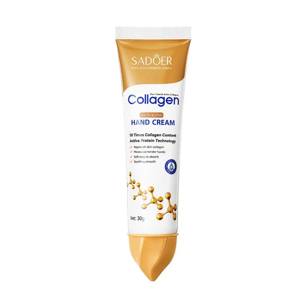 3pcs*30g Collagen Hand Cream Skin Soften Nourish Moisturizing Korean Skin Care Cracked Repair Products Peaceful Pleasures Health and Wellness