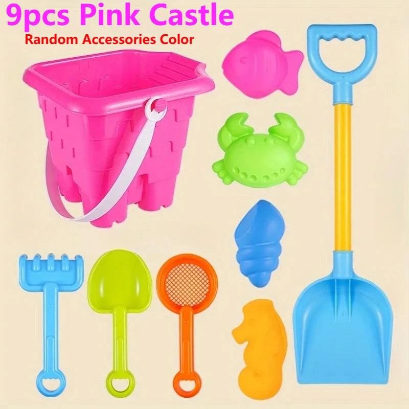 Kids Beach Toys Set – Sand Bucket, Shovels & Animal Molds